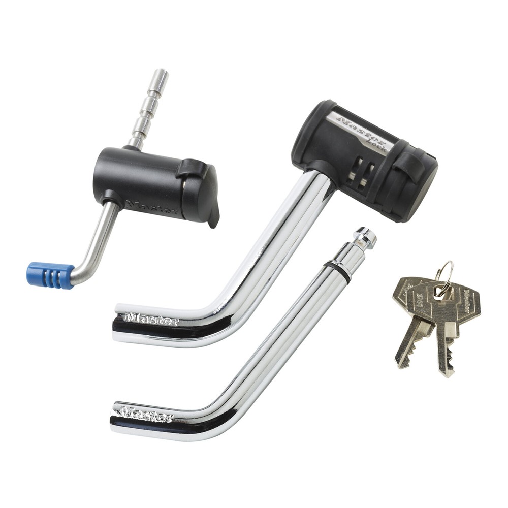 Master Lock Chrome Barbell Hitch Pins & Coupler Latch Lock Combo (2848DAT)