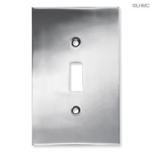Single Switch Concave Wall Plate Polished Chrome