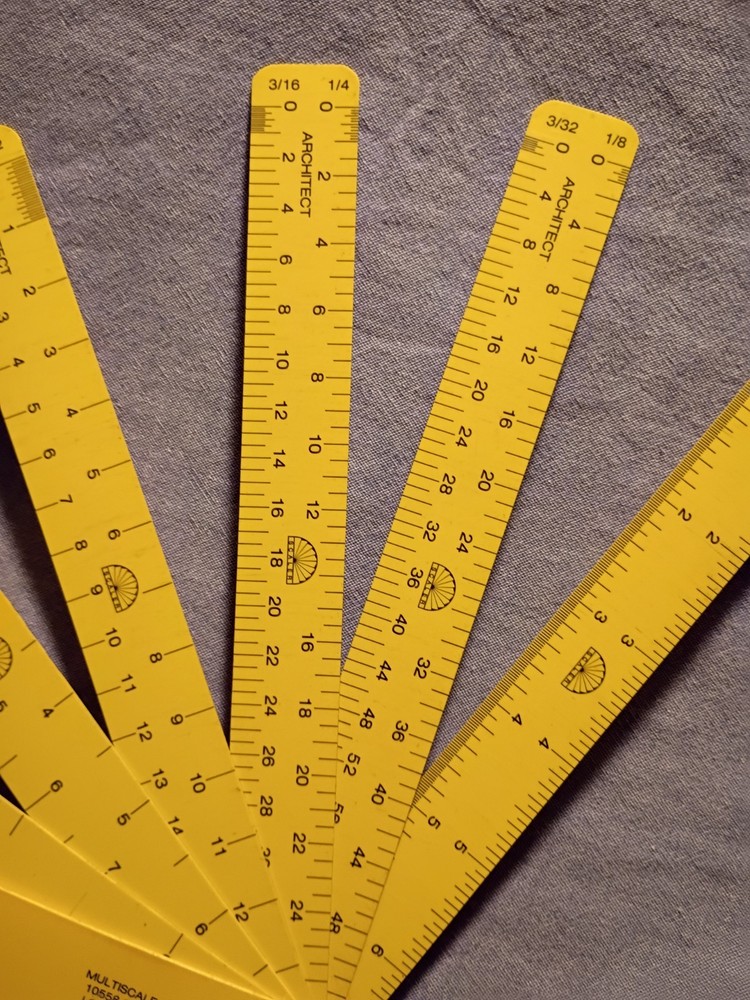 MULTISCALE Scaler Architect/Engineer Drafting Fan -Curtis Engineering Corp. used