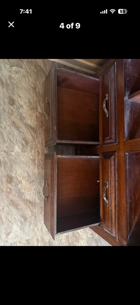 Vintage Handmade Armoire Solid Wood
