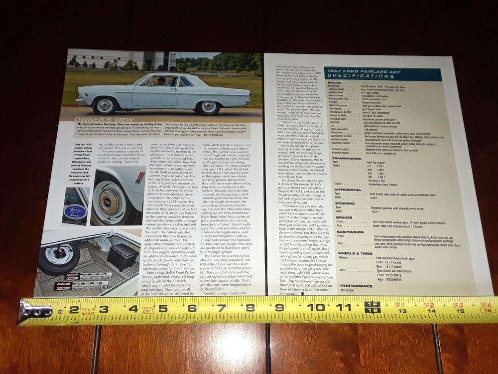 1967 FORD FAIRLANE 427 ORIGINAL 2016 ARTICLE