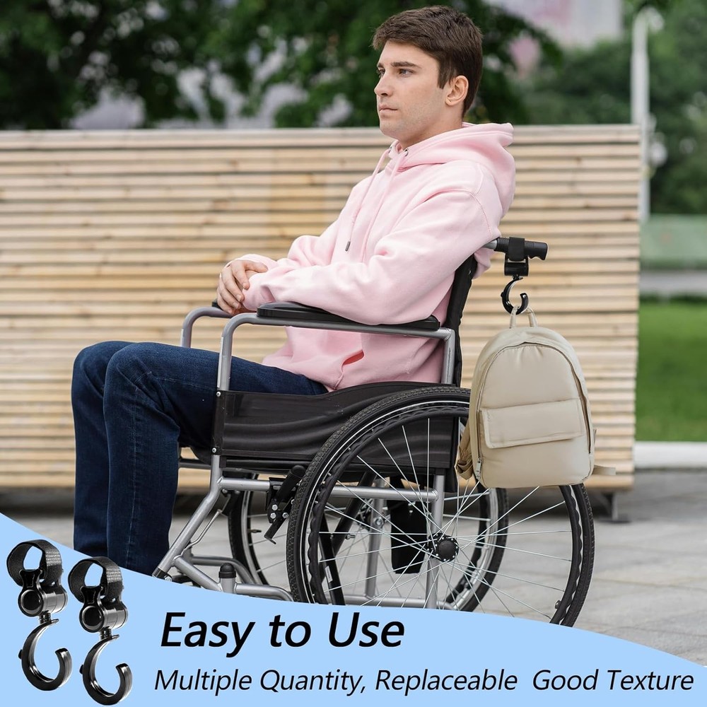 Stroller Hooks Hanging 360 Rotation 4 Pack