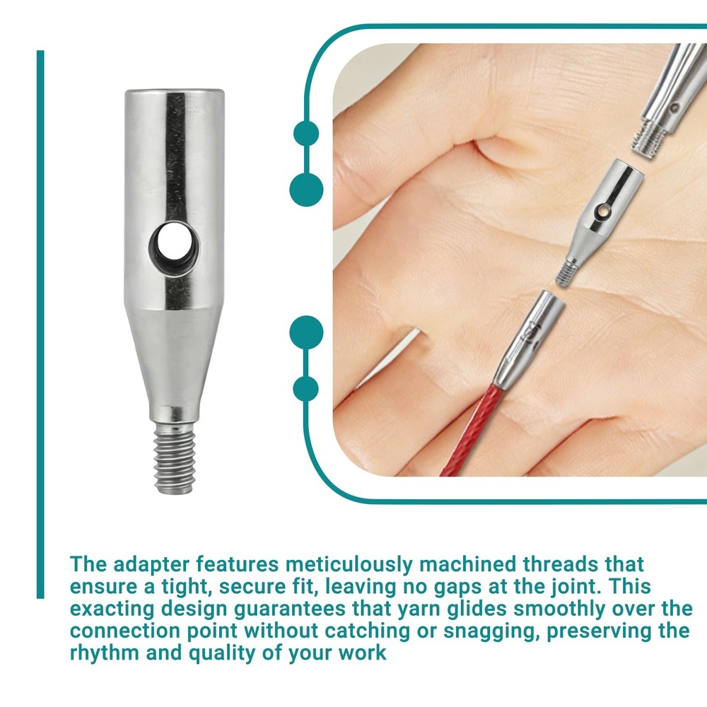 4 Pack Interchangeable Tip Adapter Replacement Part For ChiaoGoo Mini Cable