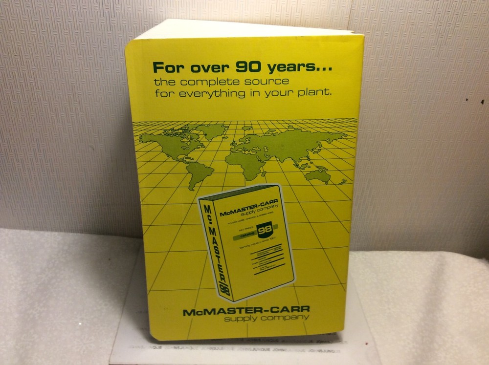 MCMASTER-CARR CATALOG #98 Chicago Version-RARE Slightly used-Great Price