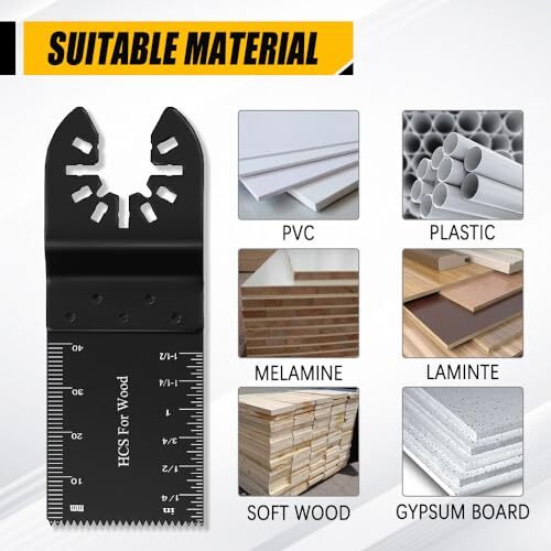 6PCS Oscillating Tool Blades, Universal Wood Oscillating Multitool, Professional