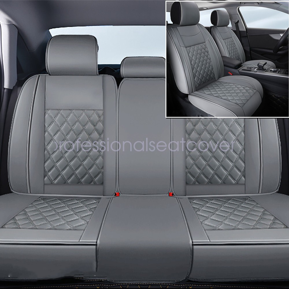 For Honda CR-V Car 5 Seat Covers Full Set Front & Rear Protector Cushions Gray