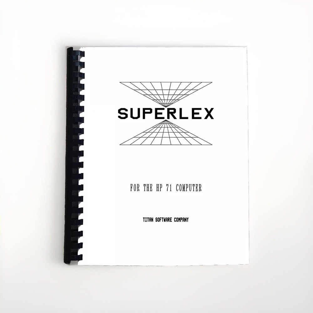 SUPERLEX for the HP71B Calculator