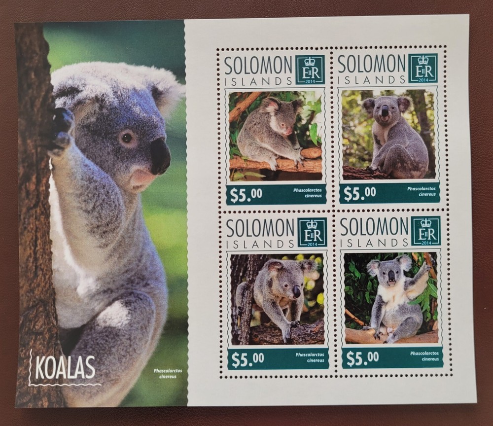 Solomon Island 2014 / Fauna - Koalas   / 4v ms
