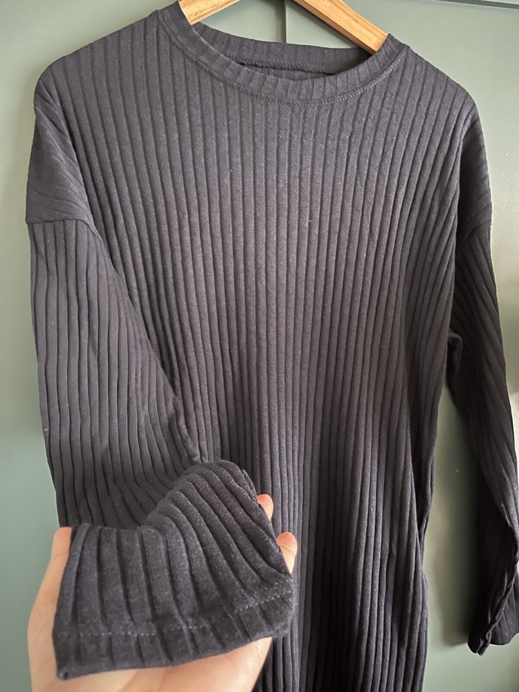 XL SHEIN CO ORD SET PYJAMAS RIBBED NAVY