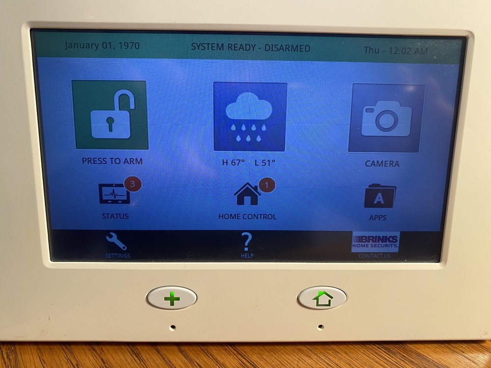 Qolsys IQ Panel-VRZ White Bluetooth 7" Touchscreen Image Sensor Control Panel