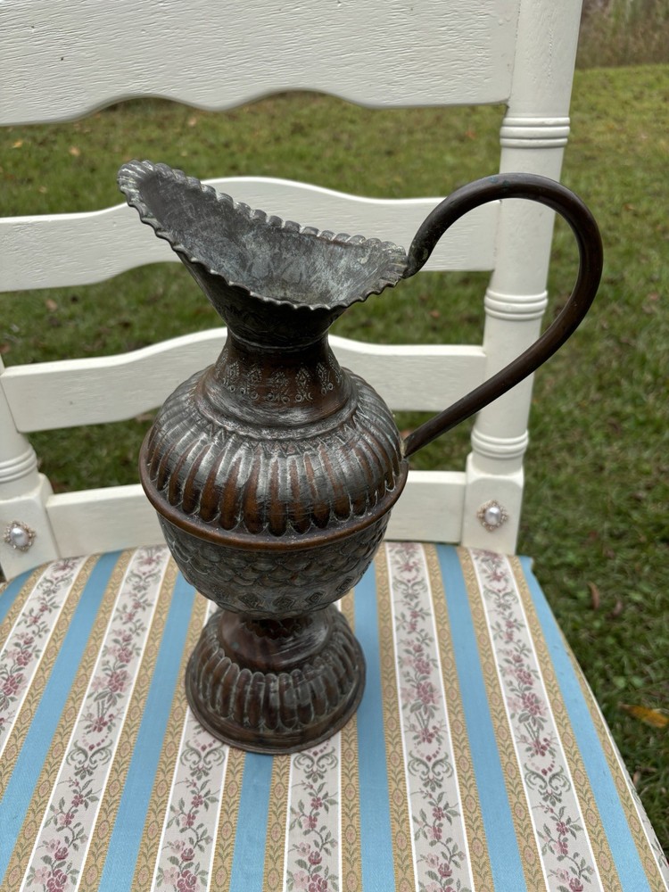 Hand Hammered Ewer Urn Pitcher Turkish Middle Eastern