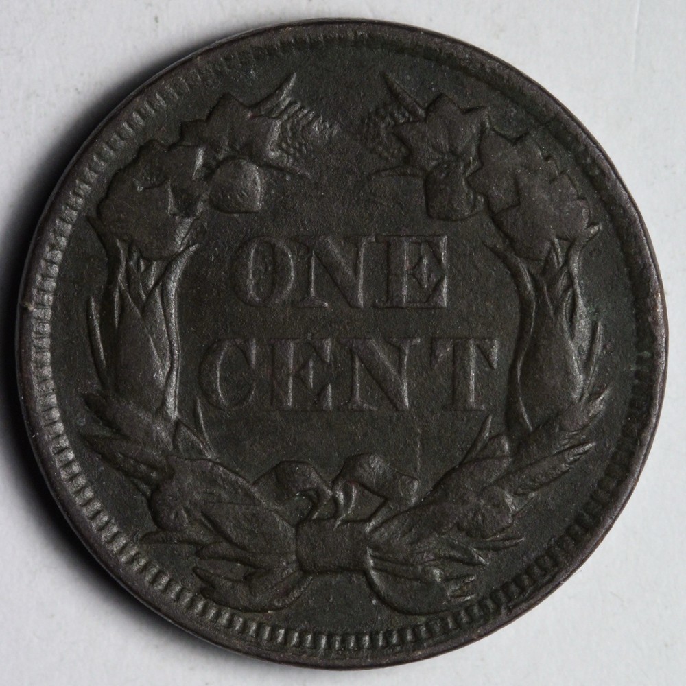 1858 LL Flying Eagle Cent Penny VF E106 AT