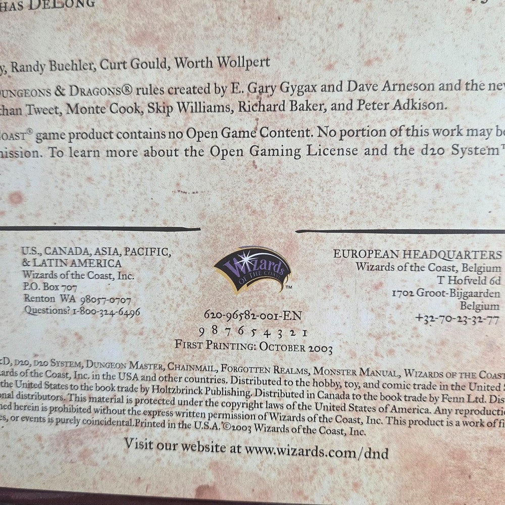 Dungeons & Dragons D&D 3.5 Miniatures Handbook 2003