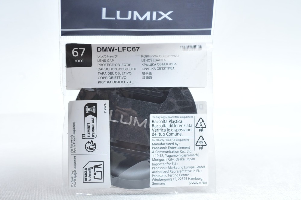 Panasonic OEM Lumix Front Lens Cap 67mm