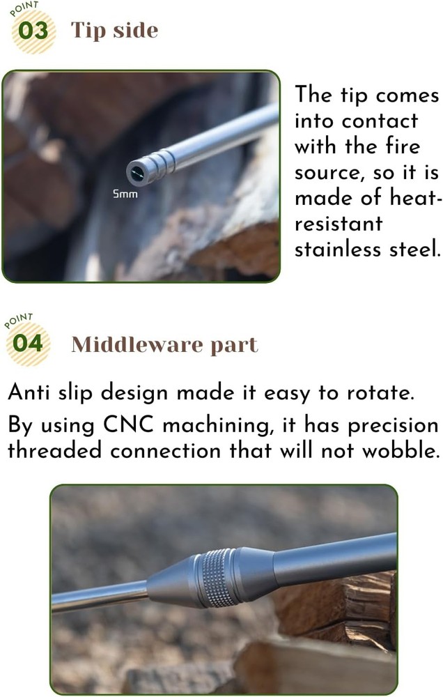 Camping Moon MS-43 SPLIT Fire Starter Tool Mercury BB Fire Blow Torch Compact