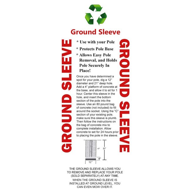 S&K Telescoping Bat House Pole with Ground Socket, 15'