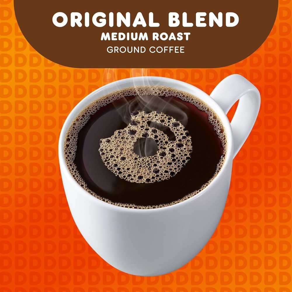Dunkin’ Original Blend Medium Roast Ground Coffee, 30 oz Canister