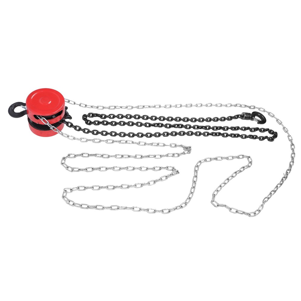 1 Ton / 2200Lbs Chain Hoist Manual Puller Block Fall Chain 10FT with Hook Red