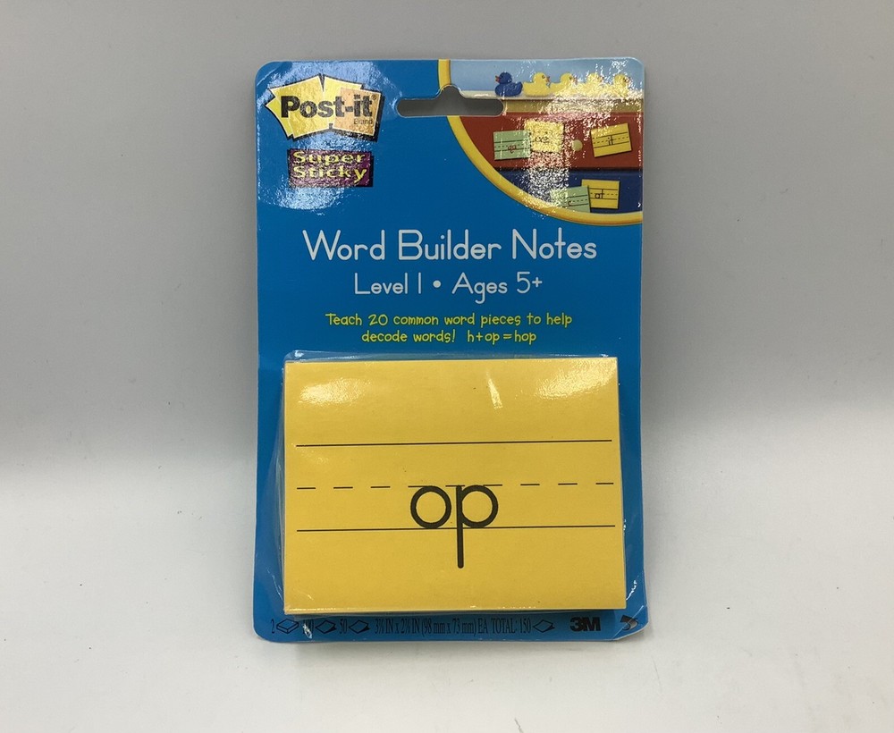 Post-it Super Sticky Word Builder Notes Sealed 100 + 50 Sheets