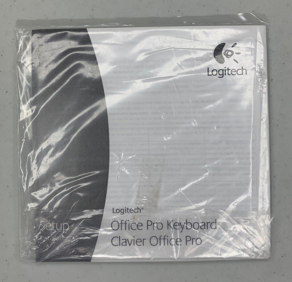 Logitech Office Pro Keyboard Desktop Computer PS/2 Setup CD And Manual