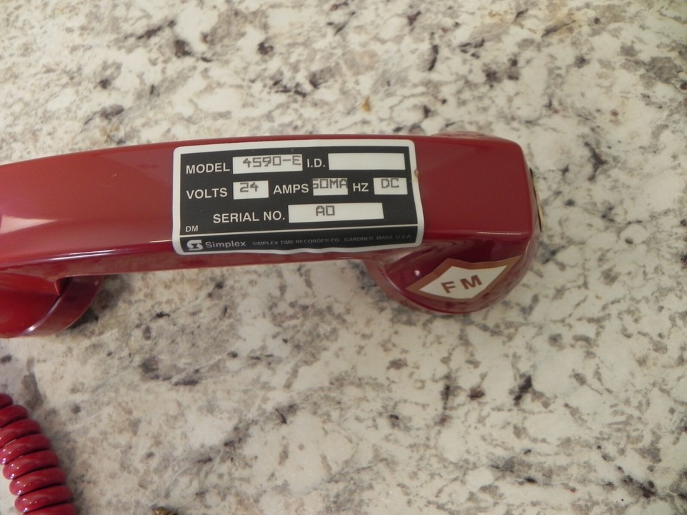 SIMPLEX RED PHONE MODEL #4590-E