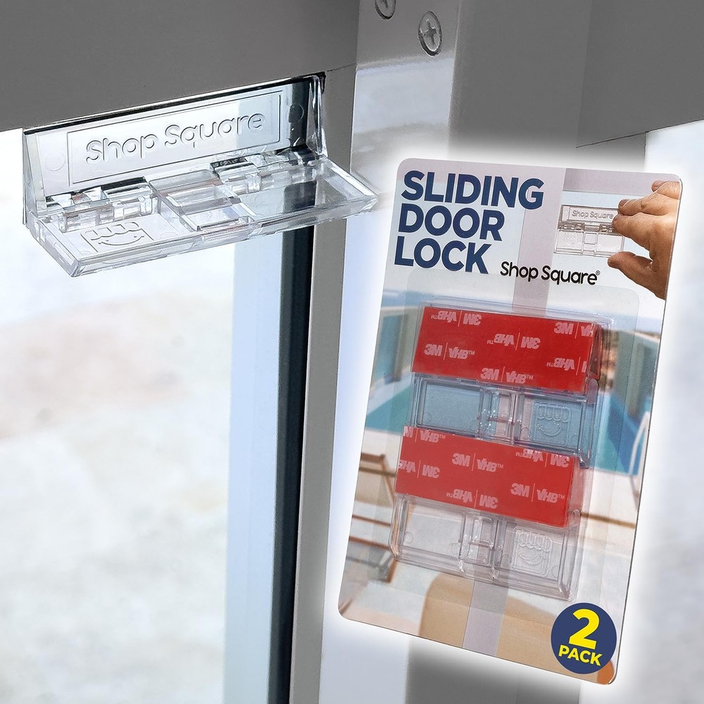Sliding Door Locks – 2 Pack Childproof Safety for Glass Doors & 2