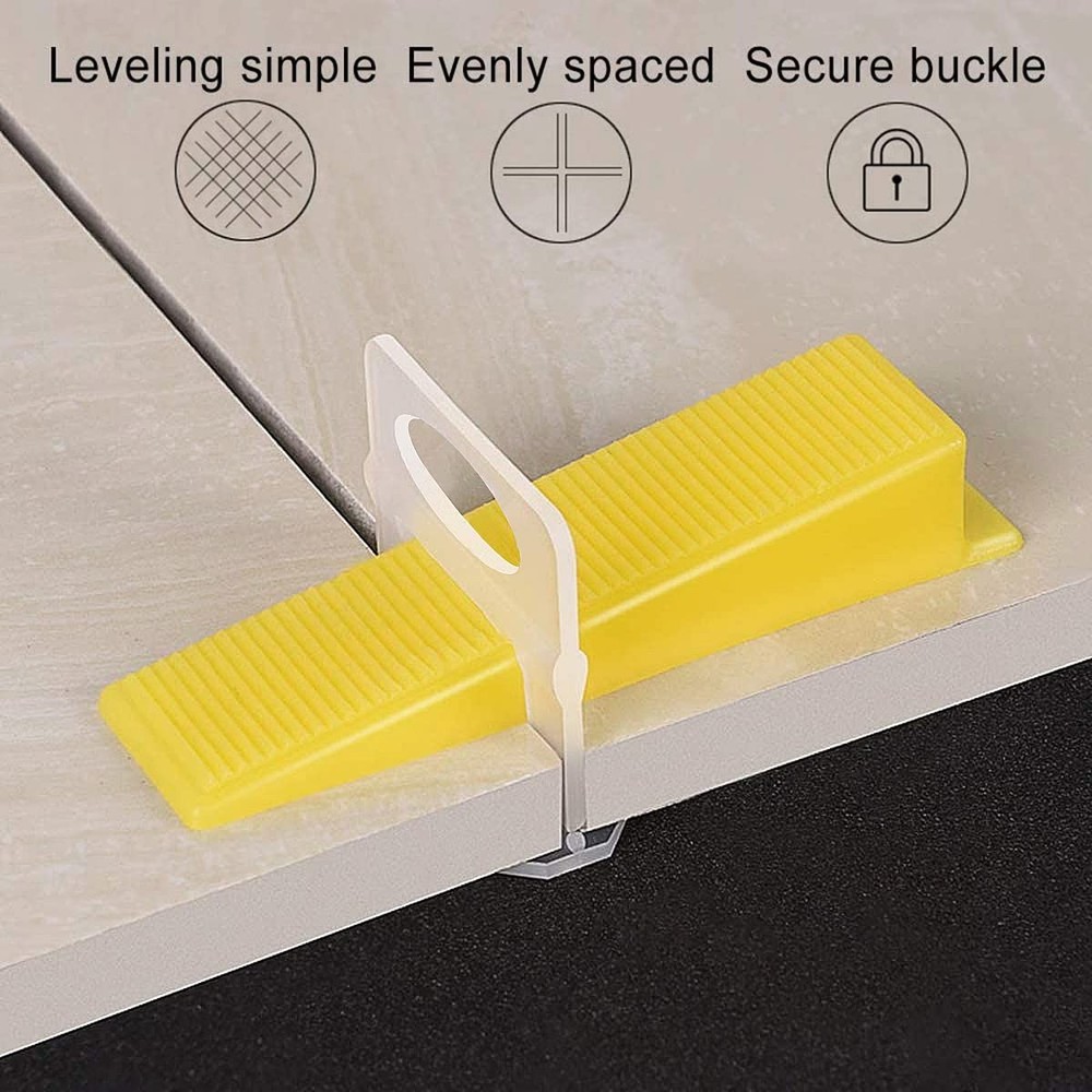 Tile Leveling System Spacers Clips 1/16 in Tile Tools 400 Pcs