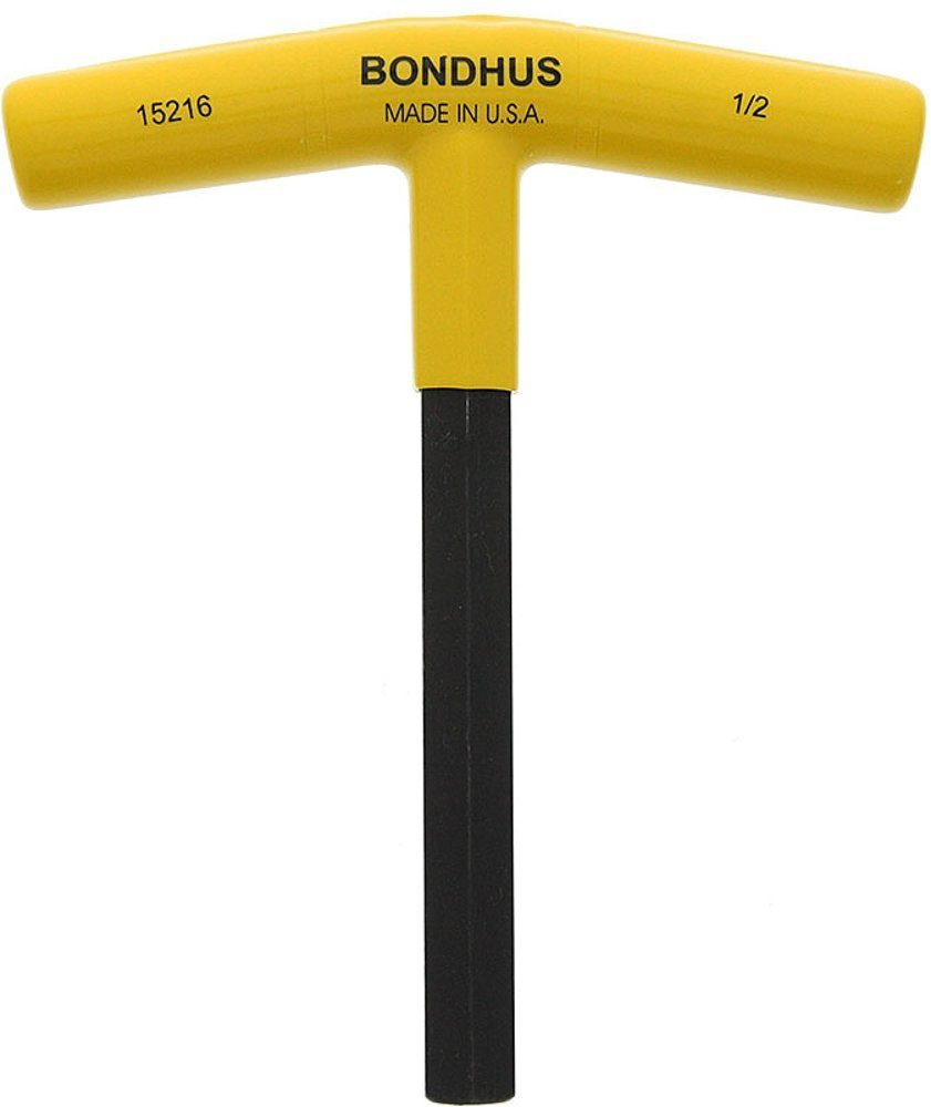 Bondhus 45216 1/2" Hex Tip T-Handle with ProGuard Finish, 6"