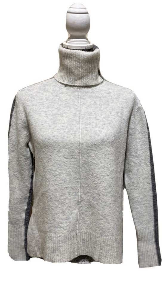 Athleta Turtleneck Sweater Womens XS Gray Wool Blend Long Sleeve Pullover Top