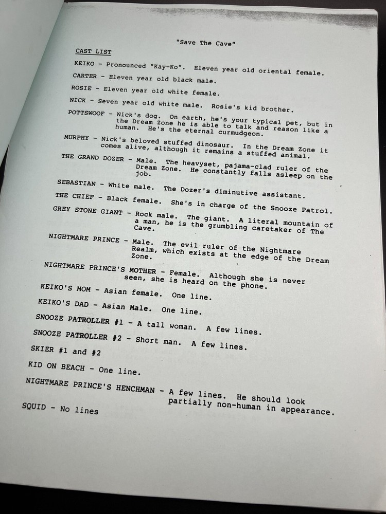 Final Movie Script SLEEPY KIDS "Save The Cave"
