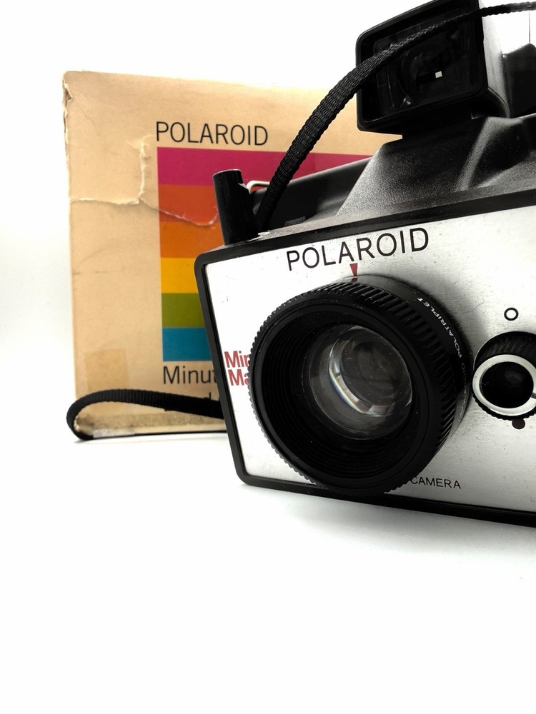 POLAROID MINUTE MAKER LAND CAMERA WITH FLASH CUBE, MANUALS & PARTIAL BOX