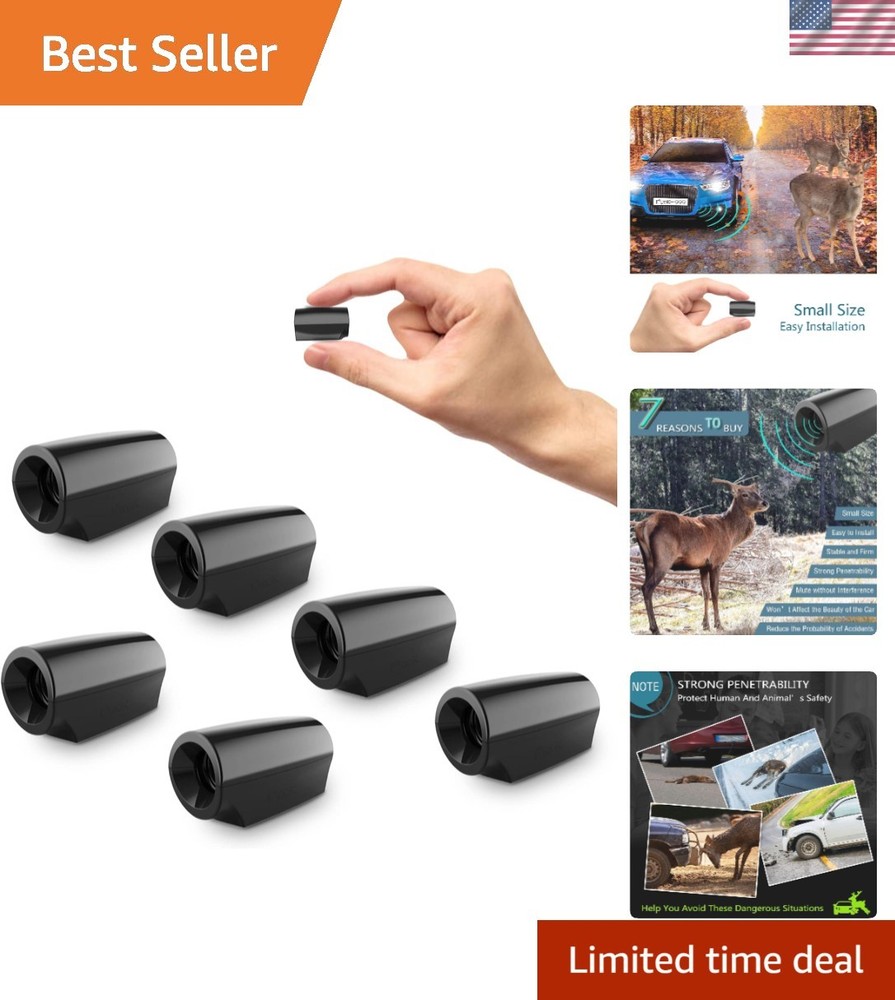Compact Deer Warning Whistles: 6 Pack, Easy Install,  ABS Safety Device