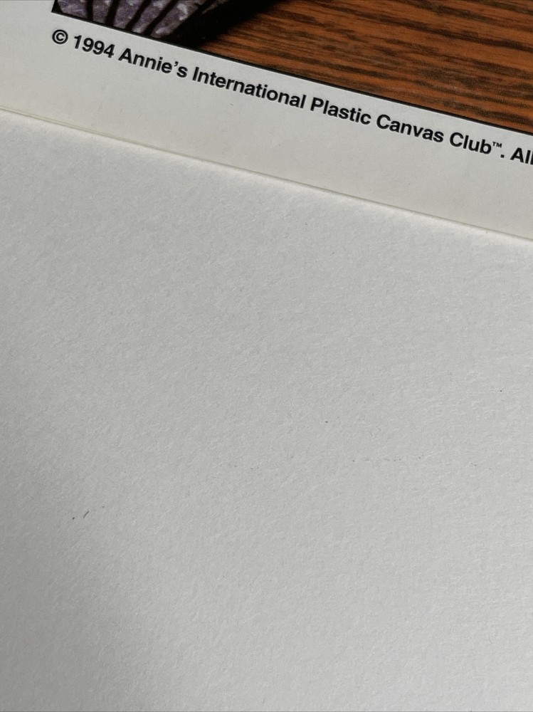 Annie's Attic Fan Tissue Box & Coasters Plastic Canvas Pattern Page