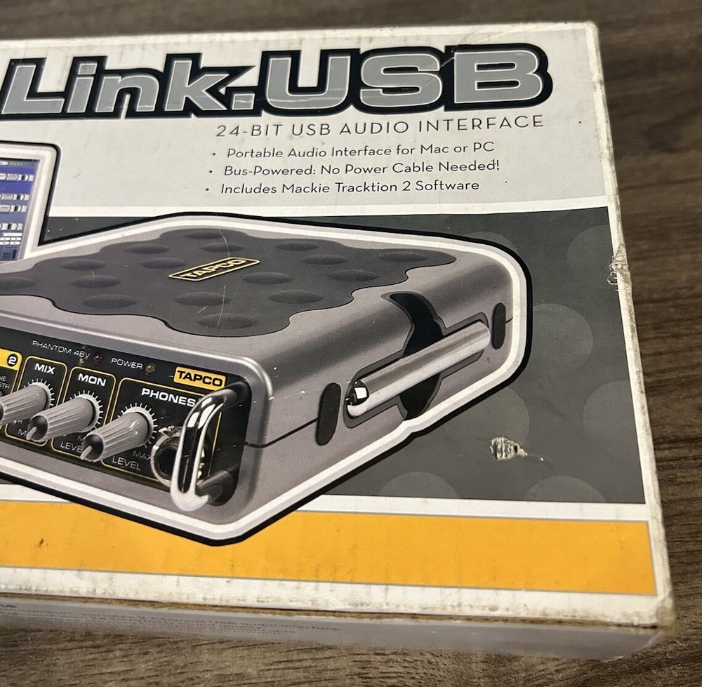 TAPCO Link Firewire 4x6 audio interface 2 Inputs, Fully Tested With Power Supply