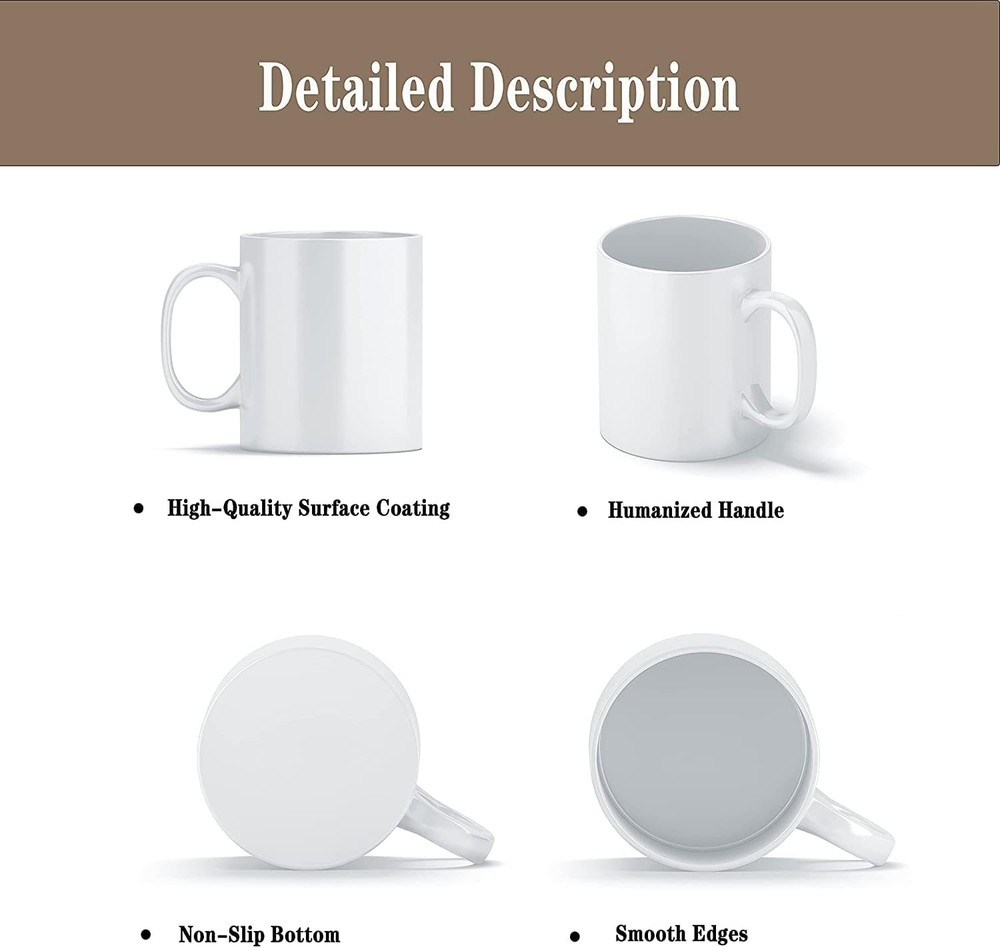 Bulk Sublimation Blank Mugs 15 oz - Dishwasher Safe for Vibrant Customization