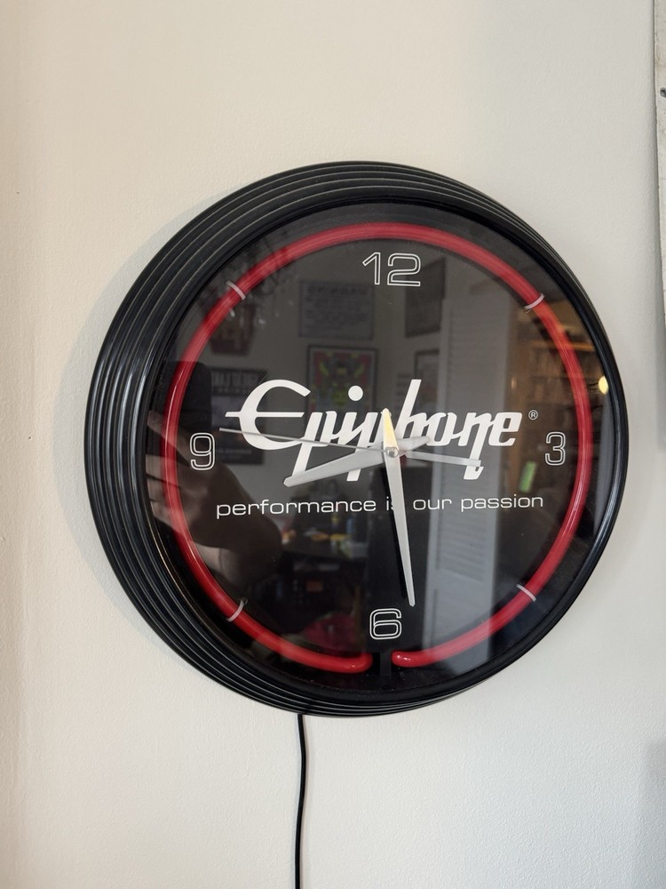 Epiphone Dealer Neon Light Clock