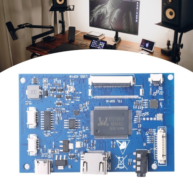 40pin LVDS Driver Board LCD Screen Controller Module Board 1-channel for 7" 8"