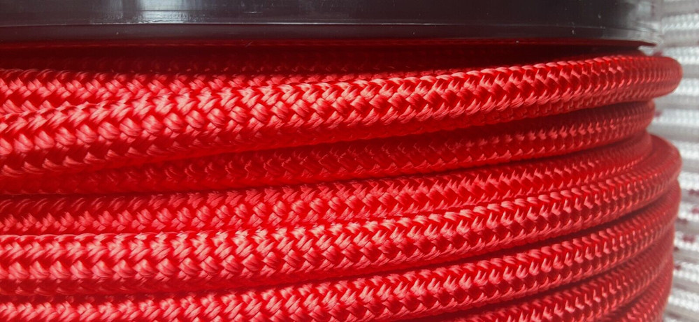 1/2 x 145 ft. Double Braid-Yacht Braid polyester rope. Red