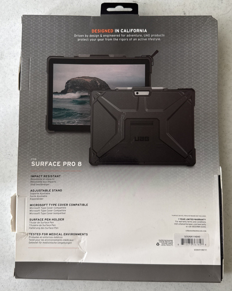 UAG Microsoft Surface Pro 8 Metropolis Case SE Black