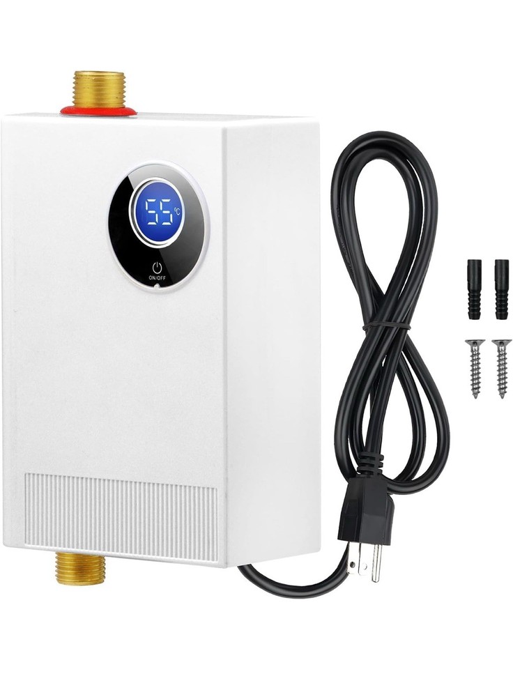 Tankless Water Heater Electric, Instant Hot Water Heater Under Sink, 3000W 110V