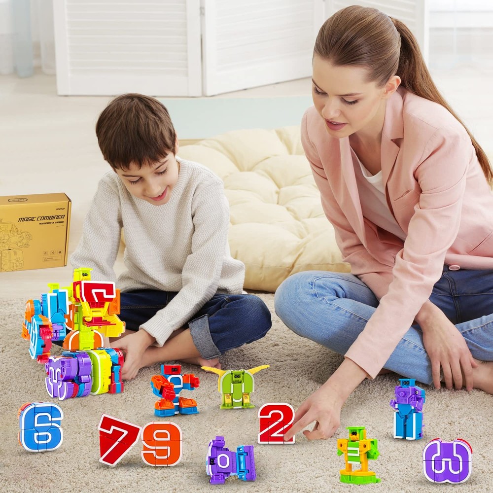 Number Bots Robot Toys for 3-5, STEM Learning Educational Math with Number Bl...