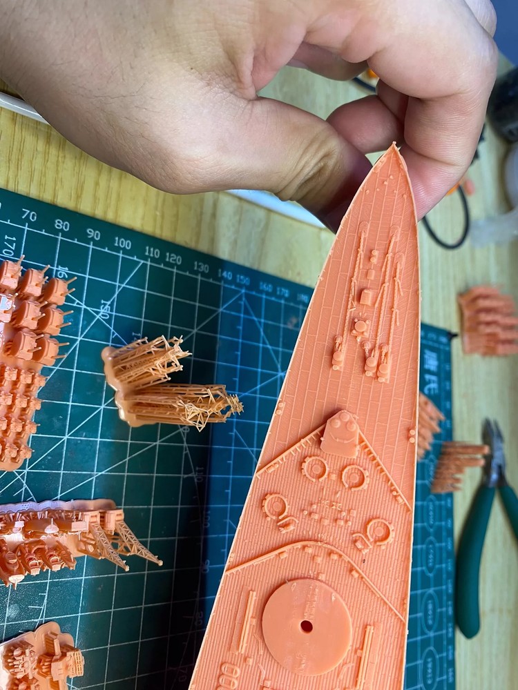 3D Printed 1/700 Royal Navy Destroyer Class Battleship Unpainted Model Kit