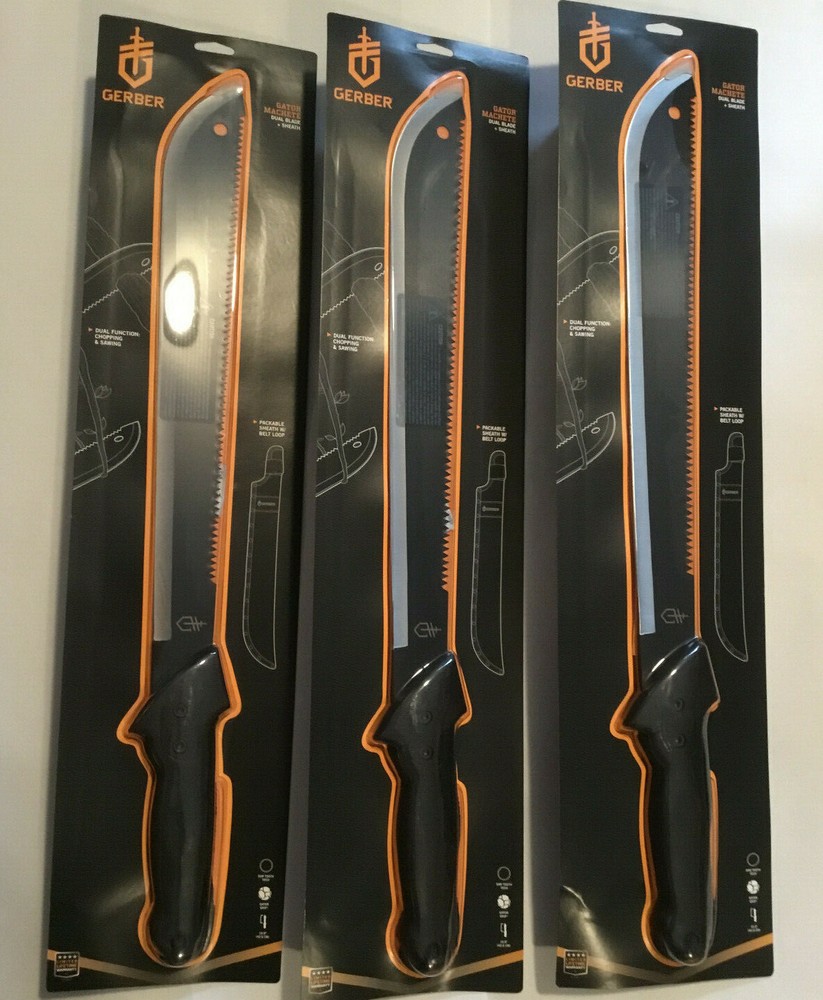 3 - Gerber Gator Machete Dual Blade & Sheath 31-000758