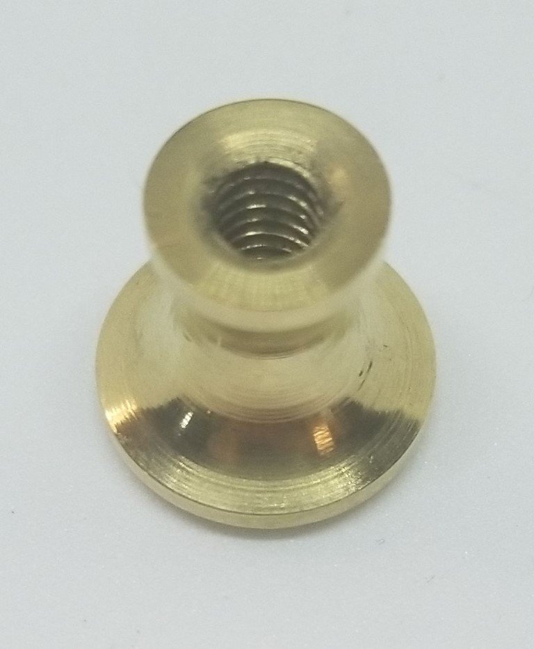 1/2" Polished Turned Solid Brass BOOKCASE Knob desk small cabinet drawer pull...