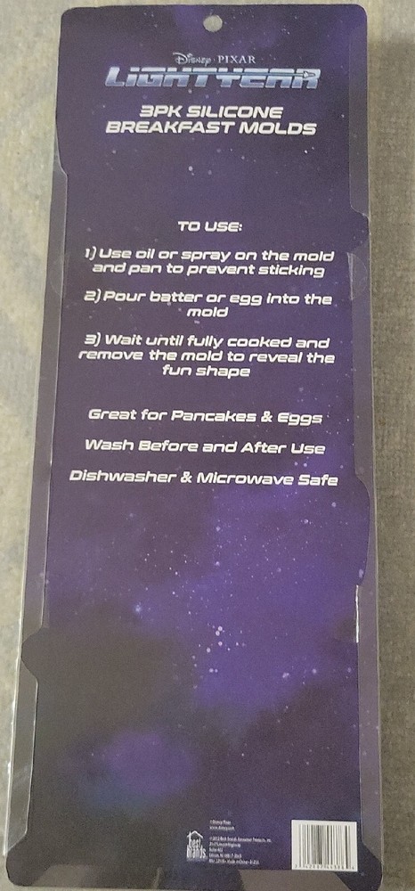 Disney Buzz Lightyear 3 pack Breakfast Silicone Molds NWT