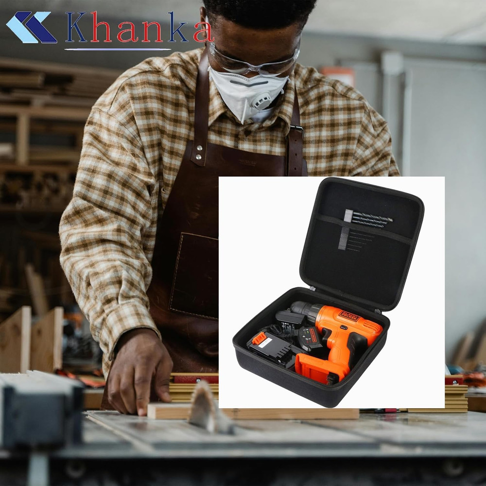 Hard Storage Case Replacement for BLACK+DECKER LDX120C/LD120VA Cordless Drill/Dr