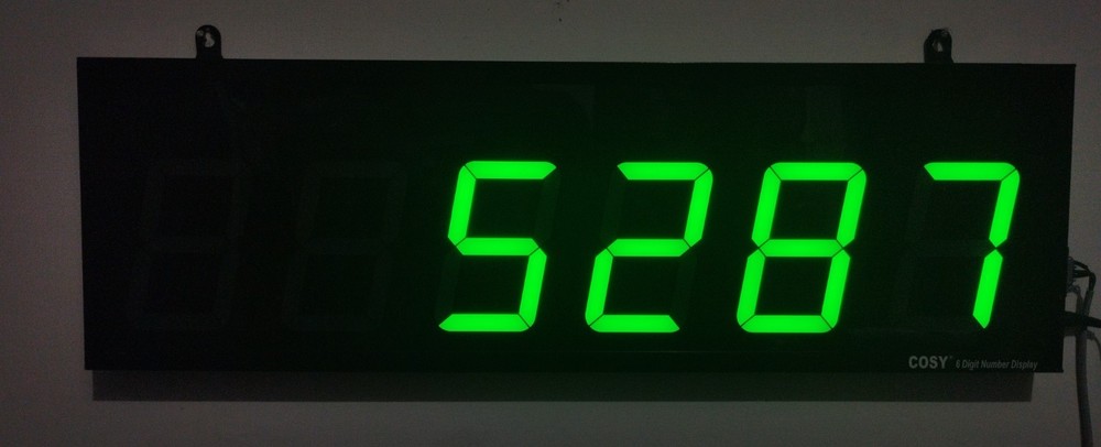 6 DIGIT LED NUMBER DISPLAY WITH RS232 INPUT ( 4" High LED Digits )