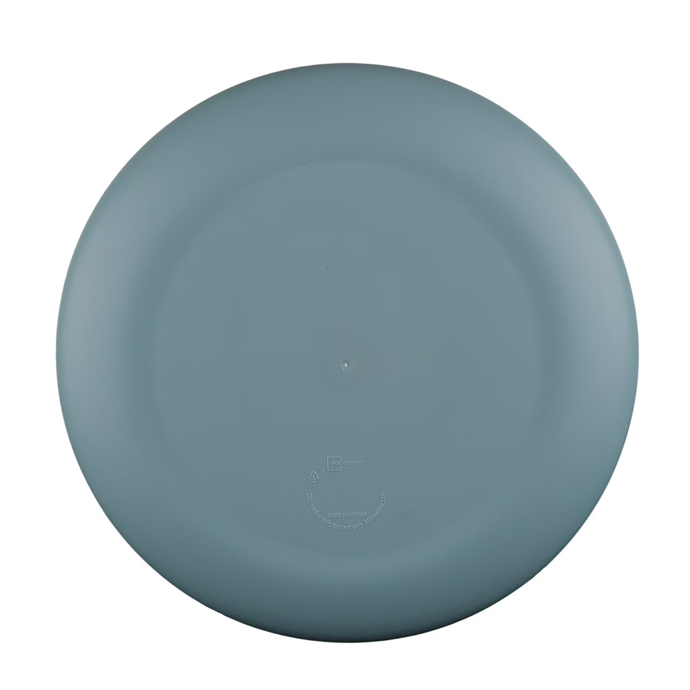 30-Piece Plastic Braided Pattern Dinnerware Bundle Set, Blue
