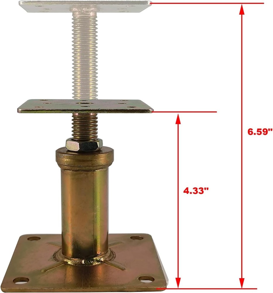 Adjustable 4 1/3" - 7" House Floor Jacks Mini Screw Post Pole for Leveling, G...