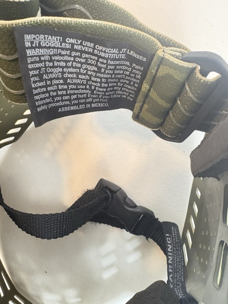 OG JT SPECTRA PROSHIELD MASK - OLIVE - EARS / THIN FRAME / VISOR VINTAGE GOGGLES